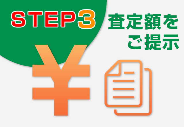 STEP３・・・査定額をご提示